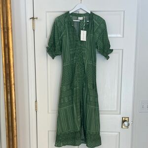 Julia Amory Zoe Sage Patchwork XS Dress
